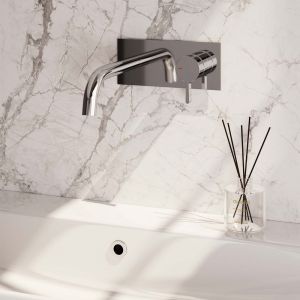 Brauer Edition 5-CE-004-B1 concealed basin mixer with curved spout and cover plate model E1 chrome