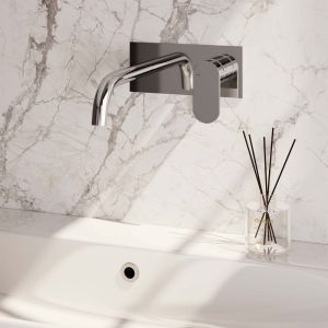 Brauer Edition 5-CE-004-B3 concealed basin mixer with curved spout and cover plate model C1 chrome