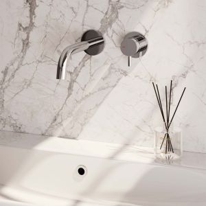 Brauer Edition 5-CE-004-B5-65 concealed basin mixer with curved spout and rosettes model B1 chrome