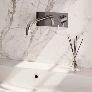 Brauer Edition 5-CE-004-B5 concealed basin mixer with curved spout and cover plate model B1 chrome