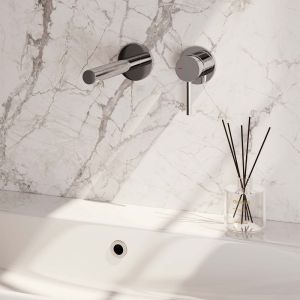 Brauer Edition 5-CE-004-S2-65 concealed basin mixer with straight spout and rosettes model A1 chrome