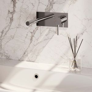 Brauer Edition 5-CE-004-S2 concealed basin mixer with straight spout and cover plate model A1 chrome