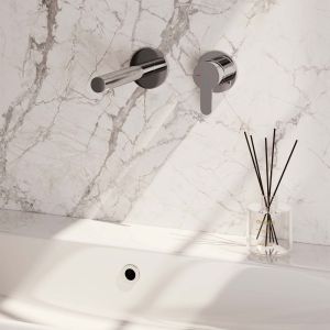 Brauer Edition 5-CE-004-S4-65 concealed basin mixer with straight spout and rosettes model D1 chrome