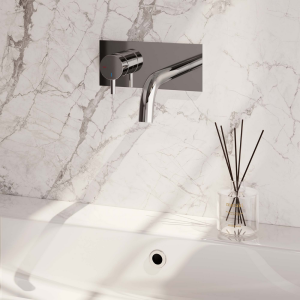 Brauer Edition 5-CE-083-B5 concealed basin mixer with curved spout and cover plate model B2 chrome