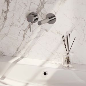 Brauer Edition 5-CE-083-S2-65 inbouw wastafelmengkraan met rechte uitloop en rozetten model A2 chroom