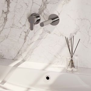 Brauer Edition 5-CE-083-S4-65 inbouw wastafelmengkraan met rechte uitloop en rozetten model D2 chroom