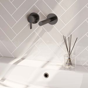 Brauer Edition 5-GM-083-S1-65 Unterputz-Waschtischbatterie mit geradem Auslauf und Abdeckplatten Modell E2 gunmetal gebürstet PVD