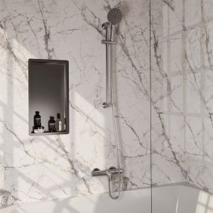 Brauer Edition 5-NG-041-2 surface-mounted bath shower thermostatic mixer SET 02 stainless steel brushed PVD