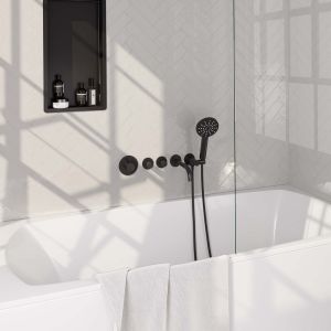 Brauer Edition 5-S-023 thermostatic concealed bath mixer SET 02 matte black