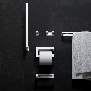 Clou Falten CL090402920 Toilettenpapierhalter mit Abdeckung mattweiß