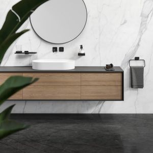 Geesa Shift Black 919904-06 towel ring matte black