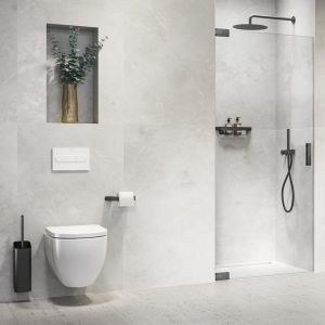 Geesa Shift Black 919911-06-06 Toilettenbürste mit Halter für Wandmontage mattschwarz