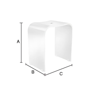 Smedbo Living Basic FB407 shower stool matte black