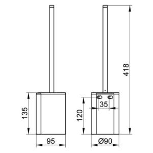 Keuco Plan 19701011490 Accessoire-Set (WC Zubehörsatz) chrom (Outlet)