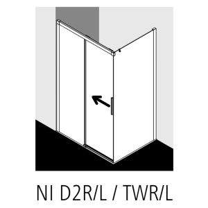 Kermi 2535893 glasafdichting deurdeel verticaal rechts 200cm