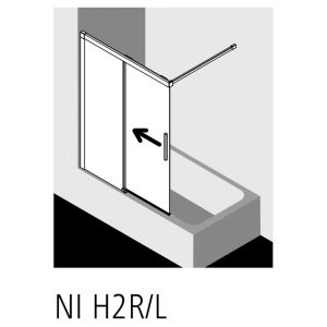 Kermi 2535893 glasafdichting deurdeel verticaal rechts 200cm