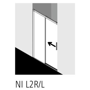 Kermi 2535892 glass seal door section vertical left 200cm